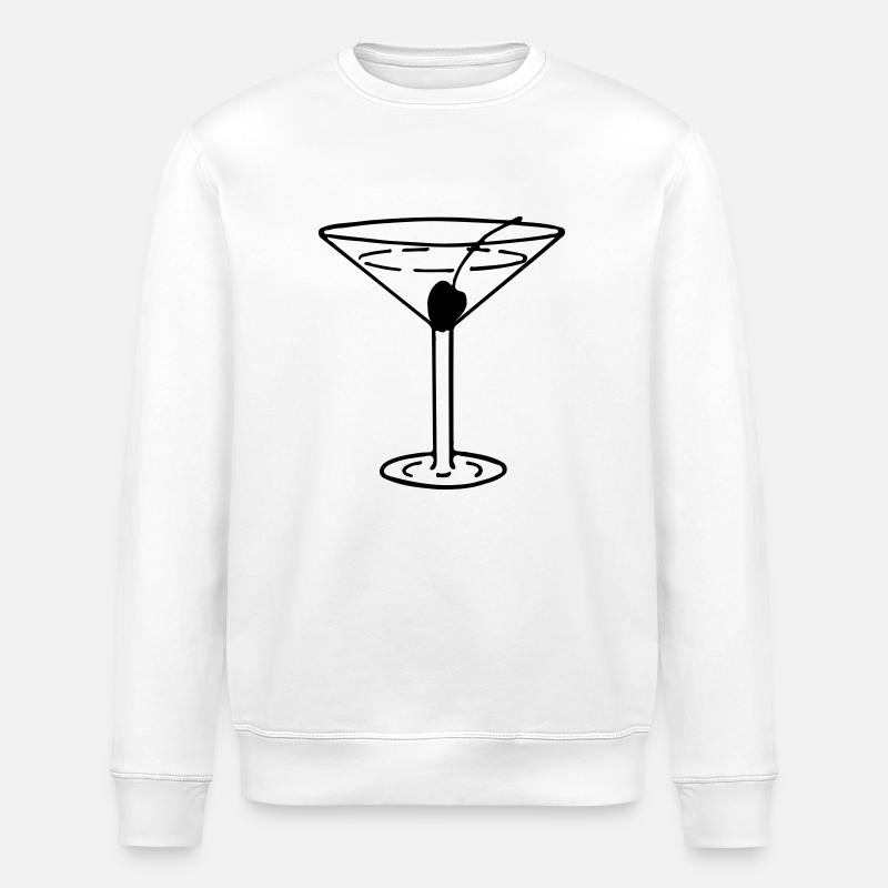 Martini mit Olive - Stanley/Stella Unisex Bio-Sweatshirt ROLLER - Weiß