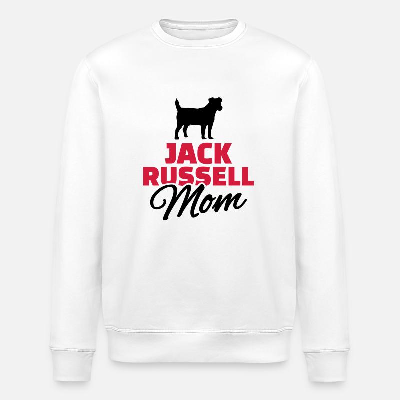 Jack Russel Mom - Stanley/Stella ROLLER Unisex Organic Sweatshirt - white