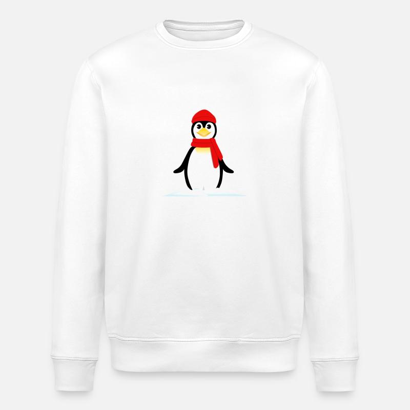 Pingouin Joyeux Noël - Sweat bio ROLLER Stanley/Stella Unisexe - blanc