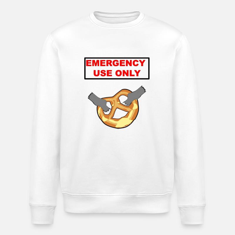 Bretzel Emergency use only - Sweat bio ROLLER Stanley/Stella Unisexe - blanc