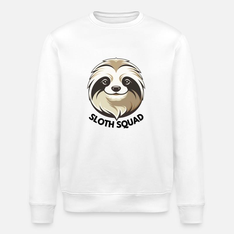 SLOTH SQUAD - Stanley/Stella Unisex Bio-Sweatshirt ROLLER - Weiß