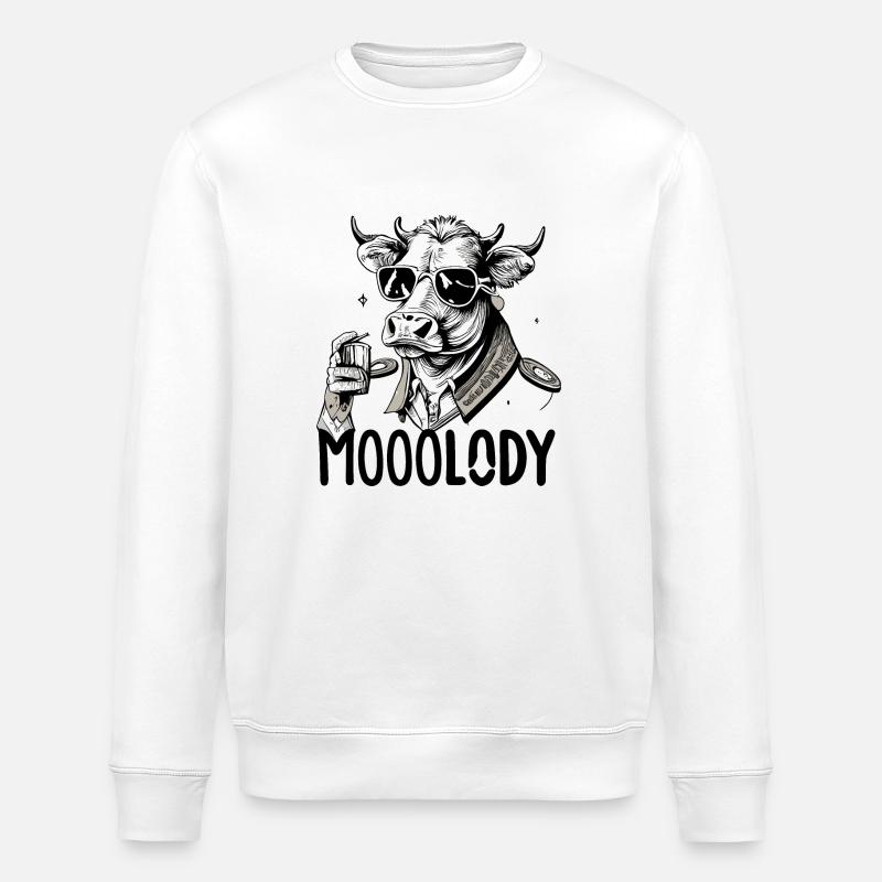 Mooolody - Sweat bio ROLLER Stanley/Stella Unisexe - blanc