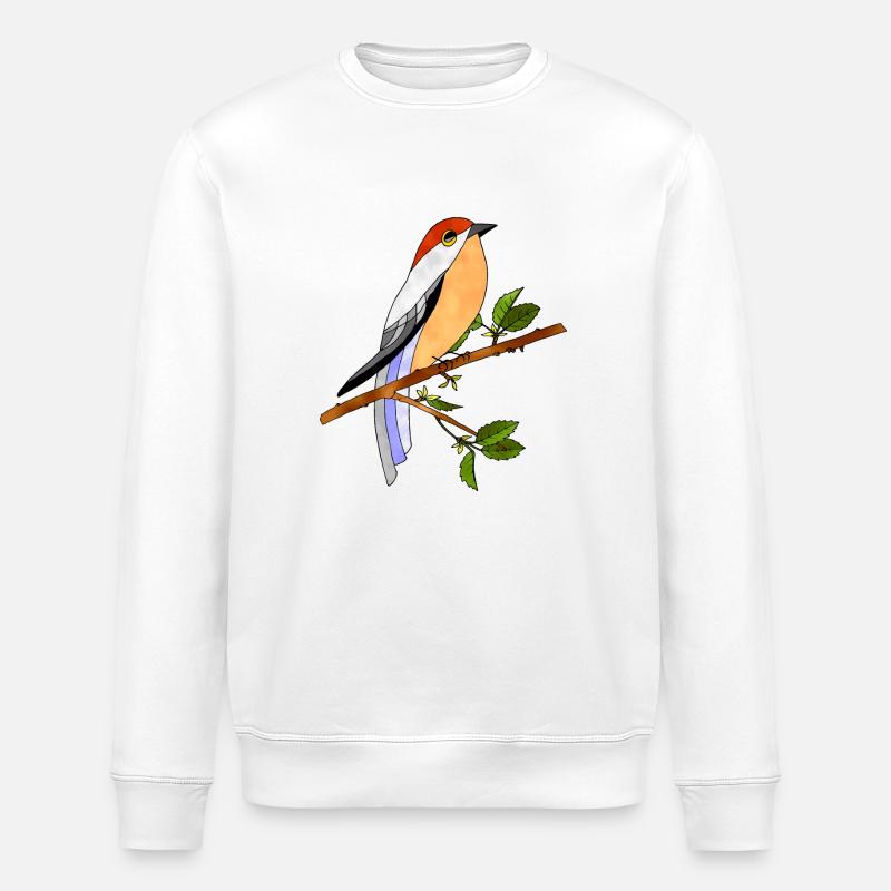 Bunter Vogel - Stanley/Stella Unisex Bio-Sweatshirt ROLLER - Weiß