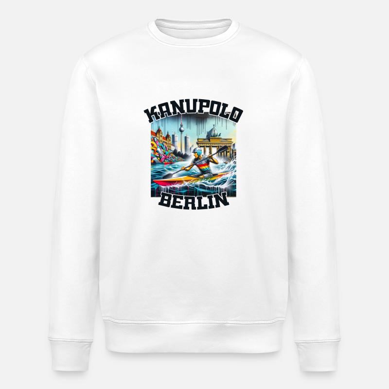 Canoe Polo Berlin Graffiti - Stanley/Stella ROLLER Unisex Organic Sweatshirt - white