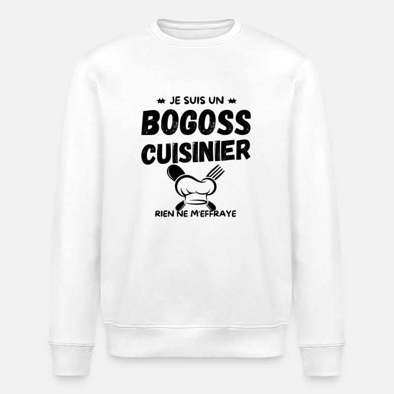 BOGOSS CUISINIER - Sweat bio ROLLER Stanley/Stella Unisexe - blanc