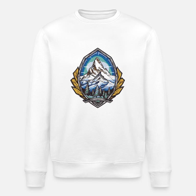 Berge Mountains - Stanley/Stella Unisex Bio-Sweatshirt ROLLER - Weiß