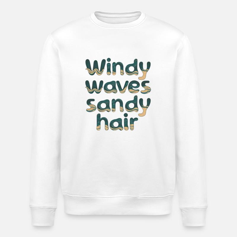 windy waves - Stanley/Stella Unisex Bio-Sweatshirt ROLLER - Weiß