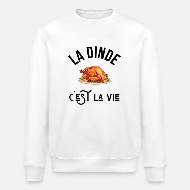 Turkey is life - gift idea - Stanley/Stella ROLLER Unisex Organic Sweatshirt - white