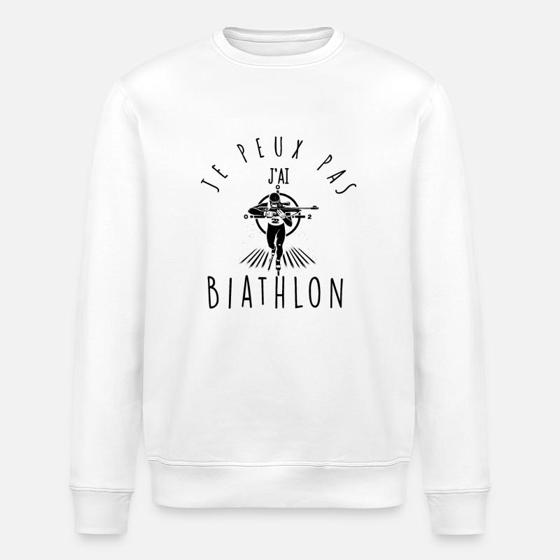 Je peux pas, j'ai Biathlon - Sweat bio ROLLER Stanley/Stella Unisexe - blanc