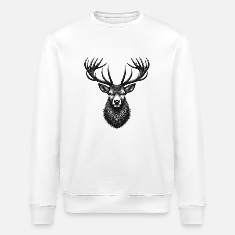 Cerf - Sweat bio ROLLER Stanley/Stella Unisexe - blanc
