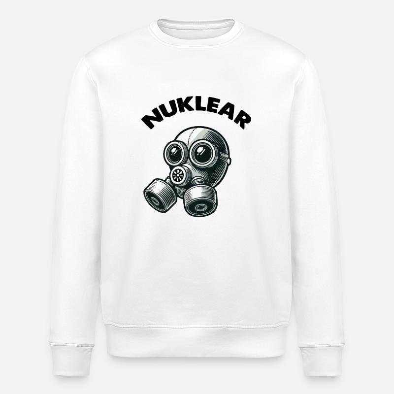 Masque à gaz - Sweat bio ROLLER Stanley/Stella Unisexe - blanc