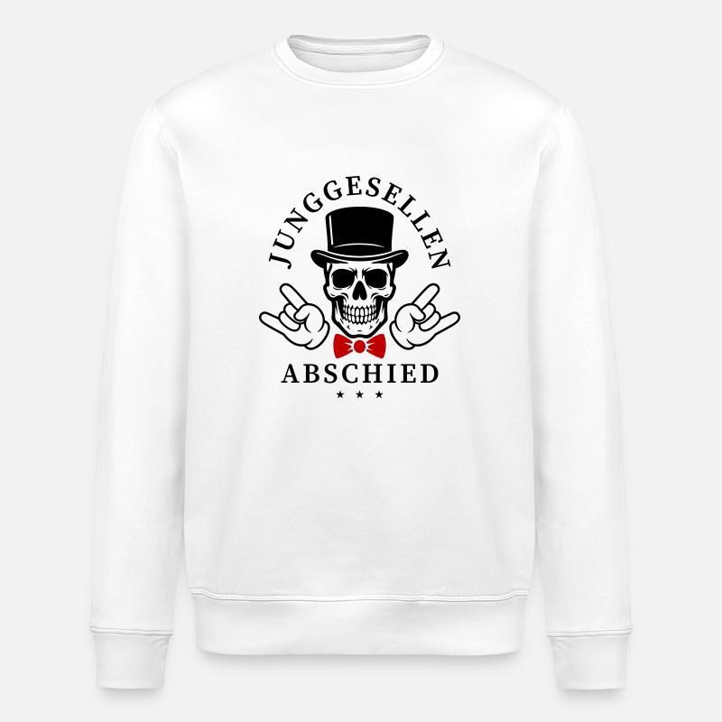 Junggesellenabschied Skull Jga - Stanley/Stella Unisex Bio-Sweatshirt ROLLER - Weiß