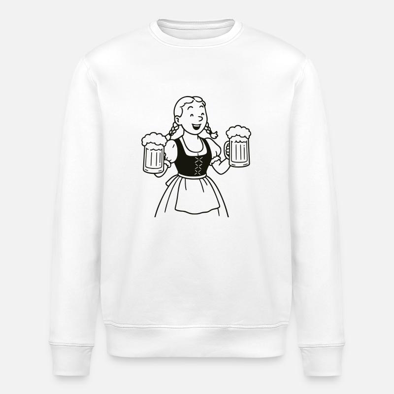 Bier mädchen - Stanley/Stella Unisex Bio-Sweatshirt ROLLER - Weiß