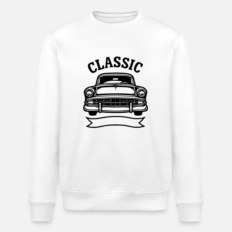 Oldtimer Automobil - Stanley/Stella Unisex Bio-Sweatshirt ROLLER - Weiß