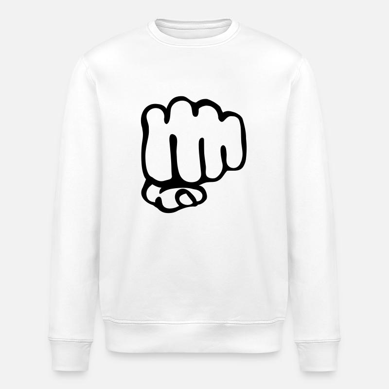 Fist - Stanley/Stella ROLLER Unisex Organic Sweatshirt - white