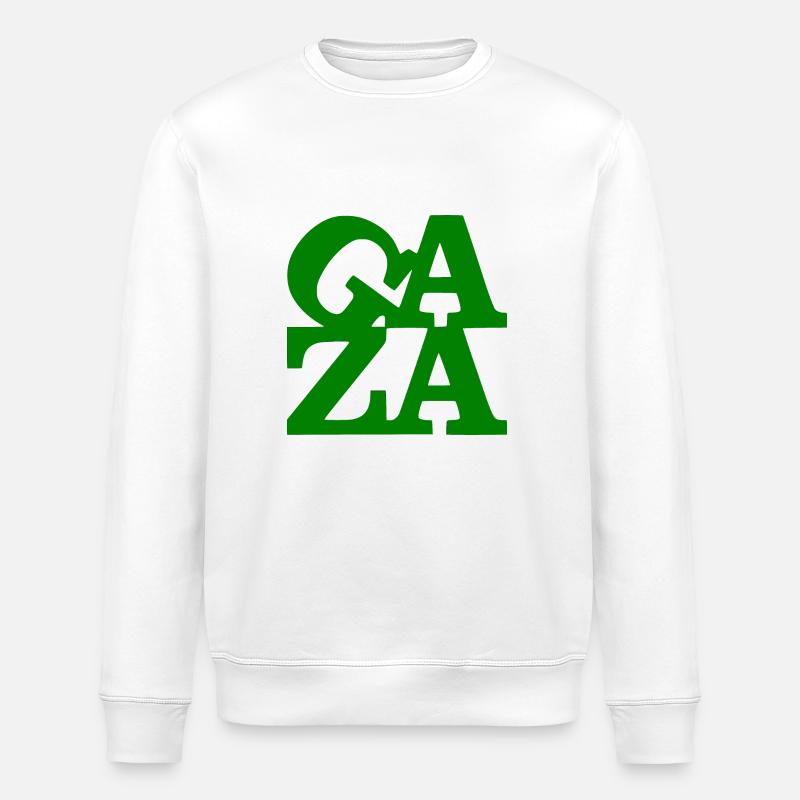 Gaza - Sweat bio ROLLER Stanley/Stella Unisexe - blanc