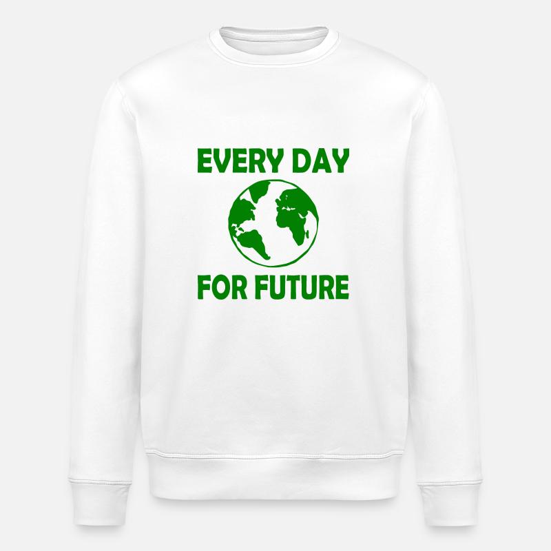 Every day for future - Sweat bio ROLLER Stanley/Stella Unisexe - blanc