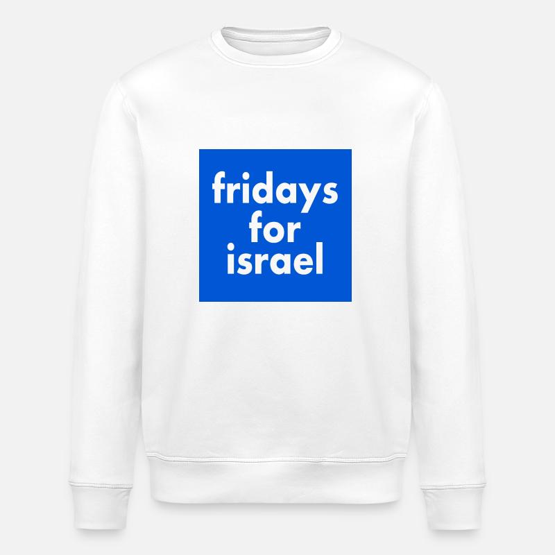 Fridays for israel - Stanley/Stella Unisex Bio-Sweatshirt ROLLER - Weiß