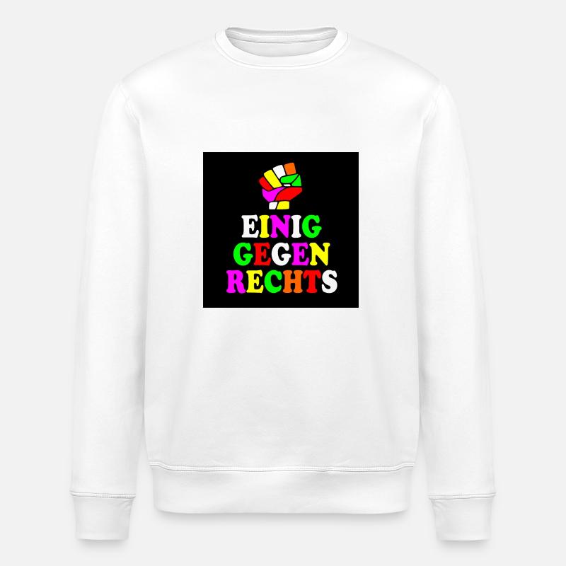 Einig gegen rechts - Stanley/Stella Unisex Bio-Sweatshirt ROLLER - Weiß