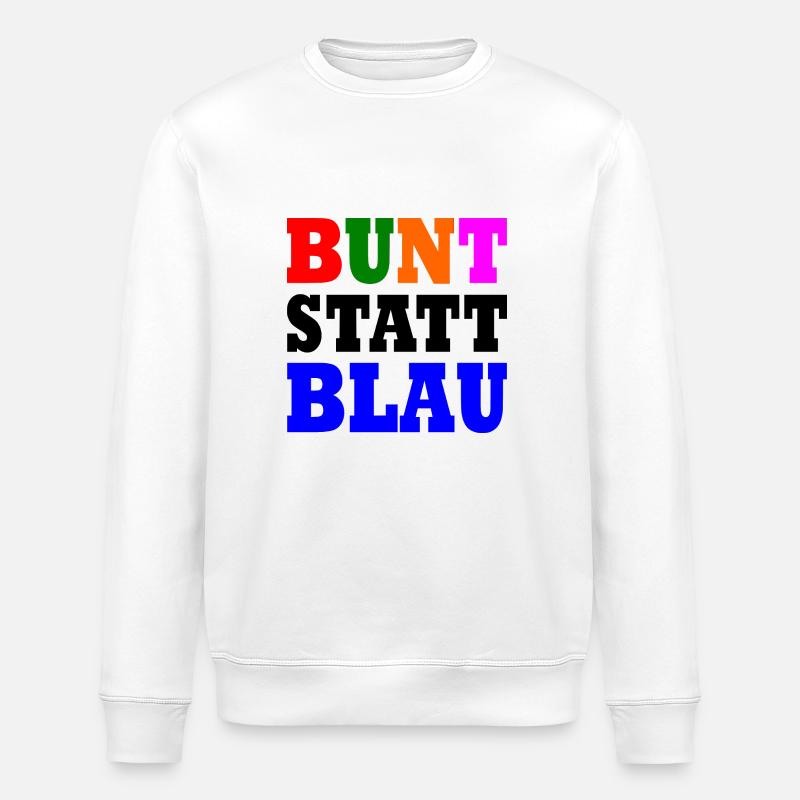 Bunt statt blau - Stanley/Stella Unisex Bio-Sweatshirt ROLLER - Weiß