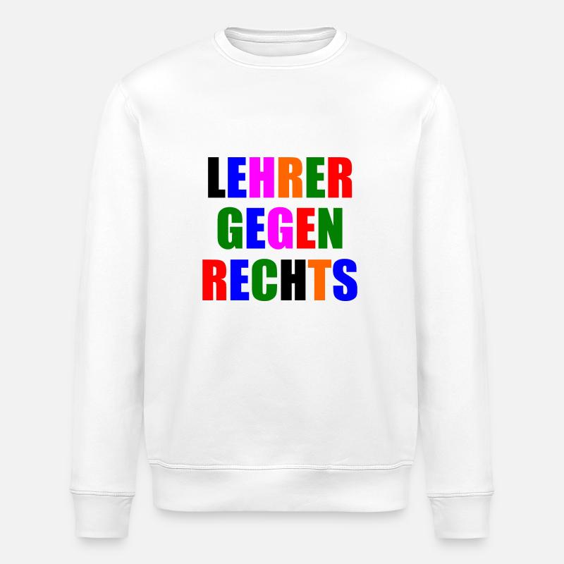 Lehrer gegen rechts - Stanley/Stella Unisex Bio-Sweatshirt ROLLER - Weiß