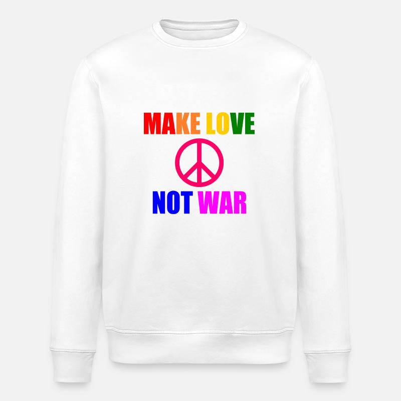 Make love not war - Stanley/Stella Unisex Bio-Sweatshirt ROLLER - Weiß