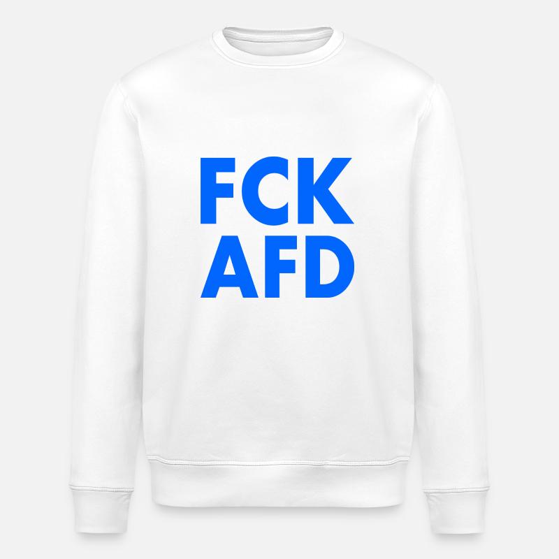 Fck afd - Stanley/Stella Unisex Bio-Sweatshirt ROLLER - Weiß