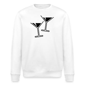 2 verres à cocktail / cocktail / martini – (noir) - Sweat bio ROLLER Stanley/Stella Unisexe - blanc - Devant - Nik (191cm)