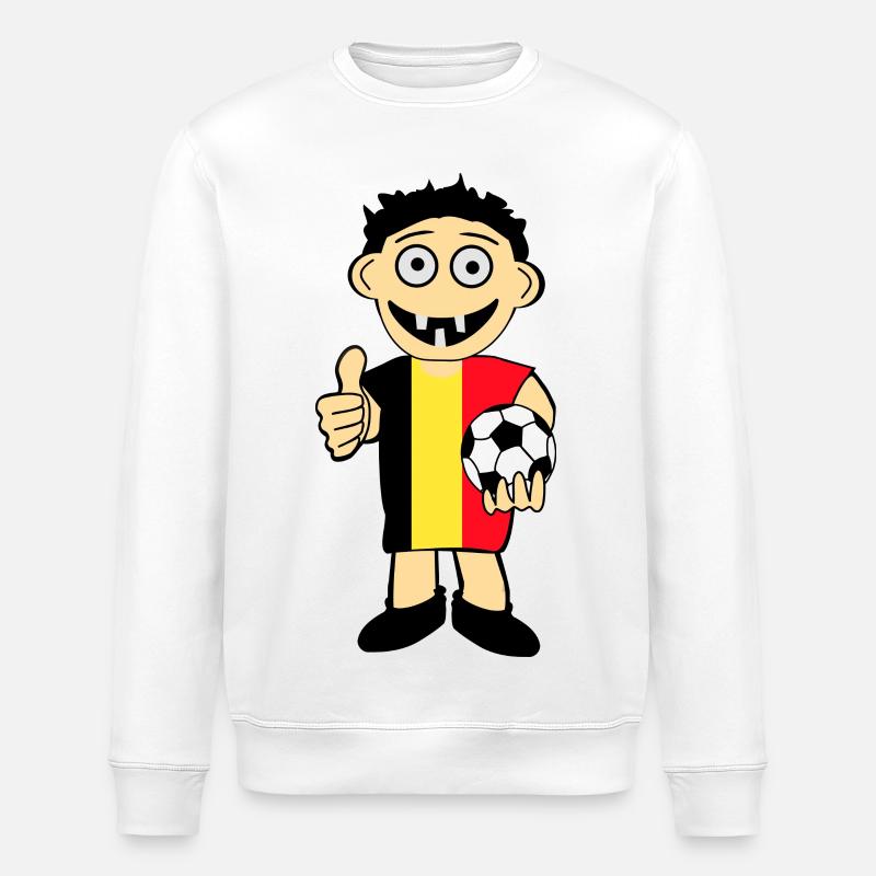 Belgian boy - Stanley/Stella ROLLER Unisex Organic Sweatshirt - white