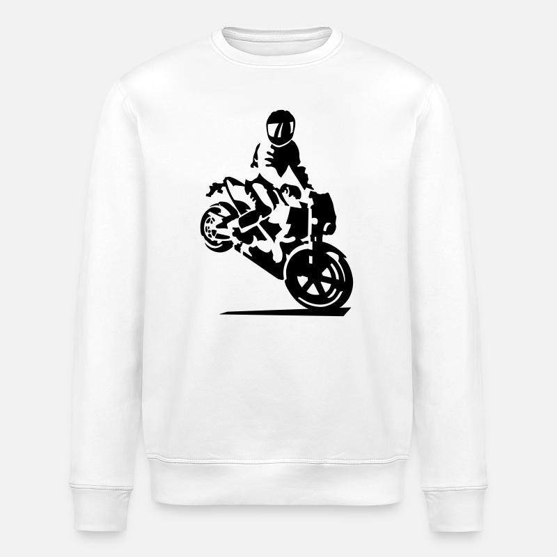 Moto cascade - Sweat bio ROLLER Stanley/Stella Unisexe - blanc