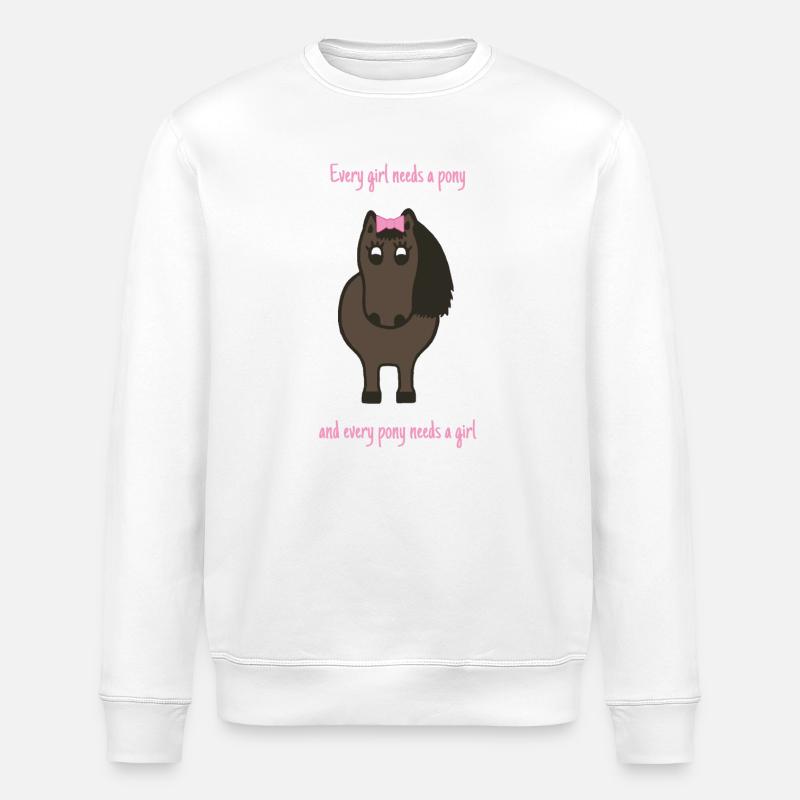 Every girl needs a pony - Sweat bio ROLLER Stanley/Stella Unisexe - blanc