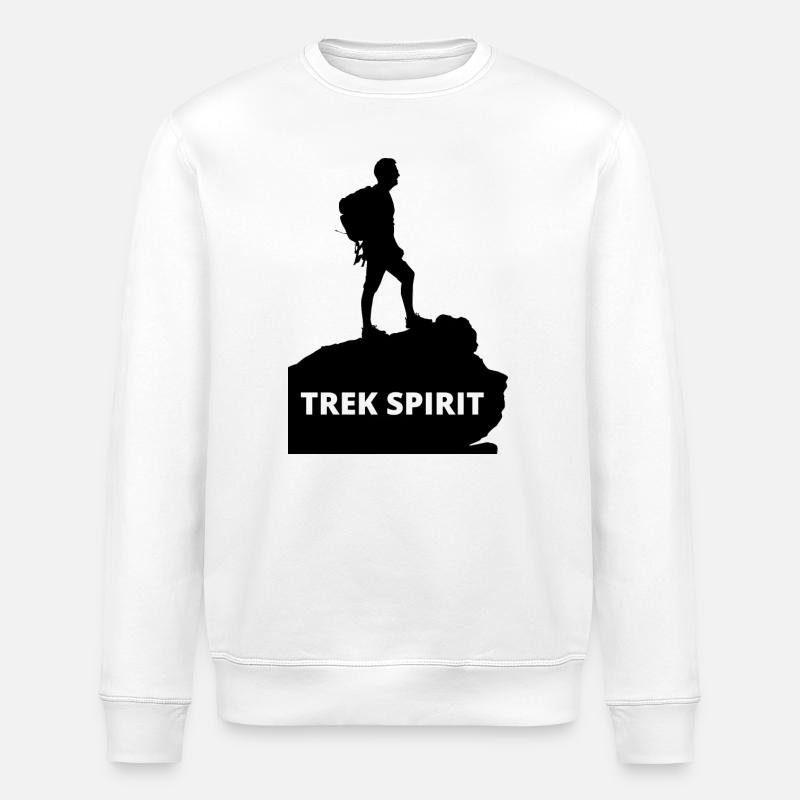 TREK-GEIST - Stanley/Stella Unisex Bio-Sweatshirt ROLLER - Weiß