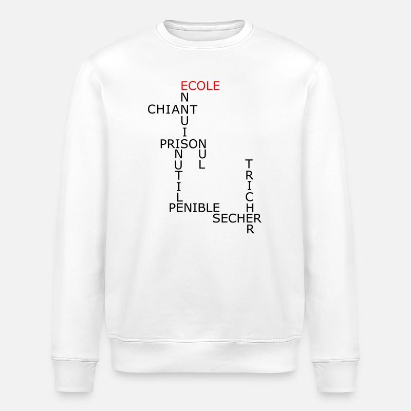 Mots fléchés - Sweat bio ROLLER Stanley/Stella Unisexe - blanc