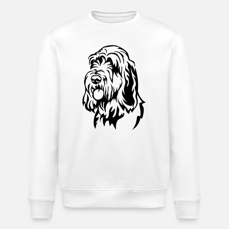 Spinone Italiano Kopf - Stanley/Stella Unisex Bio-Sweatshirt ROLLER - Weiß