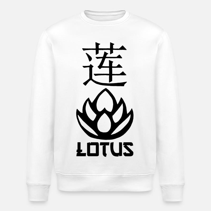 Schwarzer Lotus und Asien - Stanley/Stella Unisex Bio-Sweatshirt ROLLER - Weiß