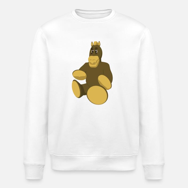 Pferd mit runden Füßen - Stanley/Stella Unisex Bio-Sweatshirt ROLLER - Weiß