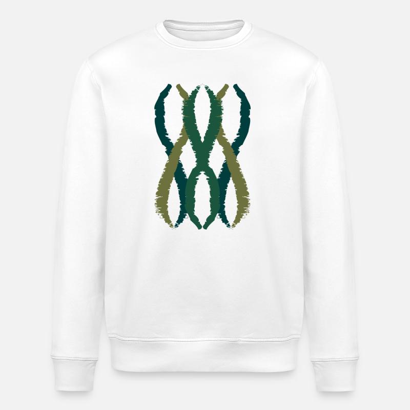 wave Art 03 - Stanley/Stella Unisex Bio-Sweatshirt ROLLER - Weiß