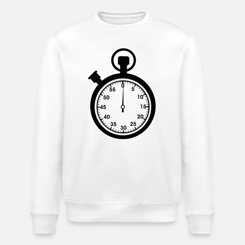 Stoppuhr-Minute - Stanley/Stella Unisex Bio-Sweatshirt ROLLER - Weiß