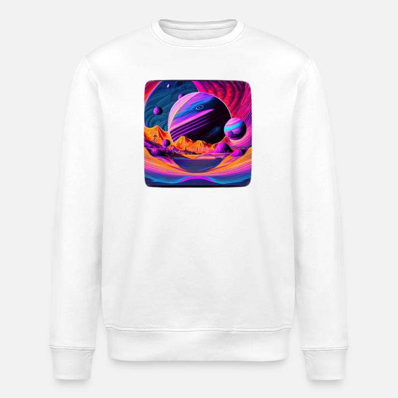 Weltraumphantasie - Stanley/Stella Unisex Bio-Sweatshirt ROLLER - Weiß