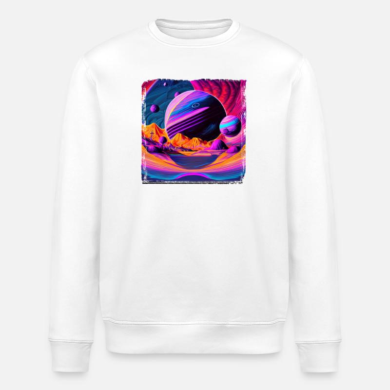 Neonplanet Landschaft - Stanley/Stella Unisex Bio-Sweatshirt ROLLER - Weiß