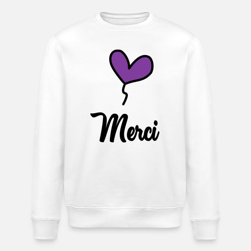 MERCI - Sweat bio ROLLER Stanley/Stella Unisexe - blanc
