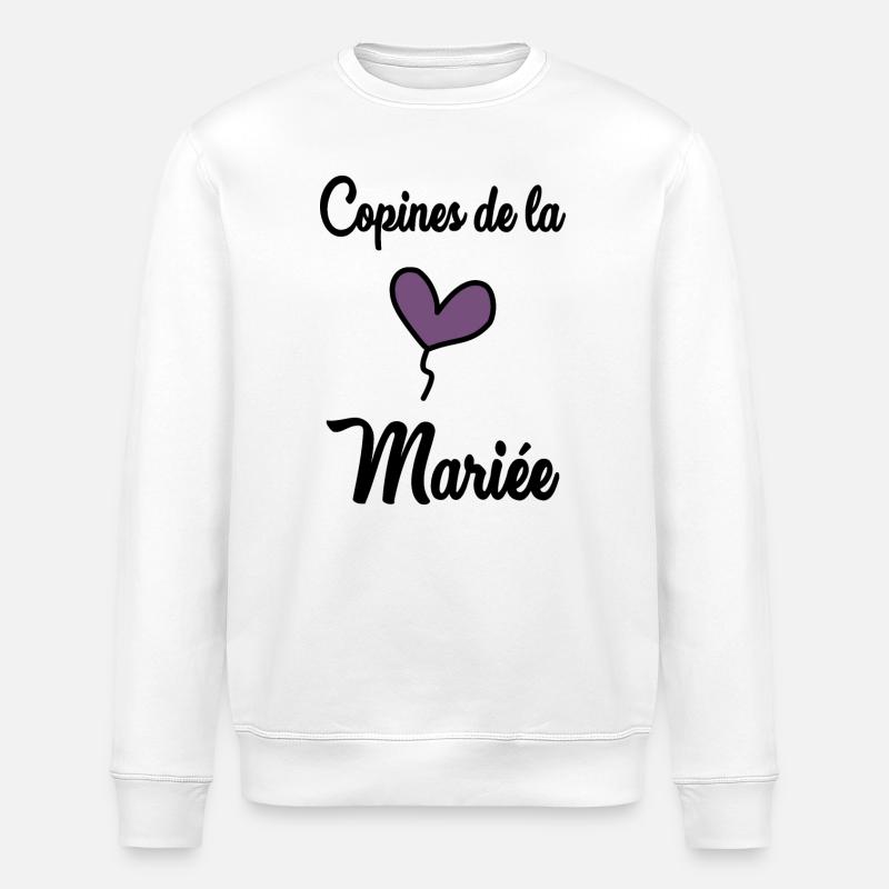 COPINES DE LA MARIEE - Sweat bio ROLLER Stanley/Stella Unisexe - blanc