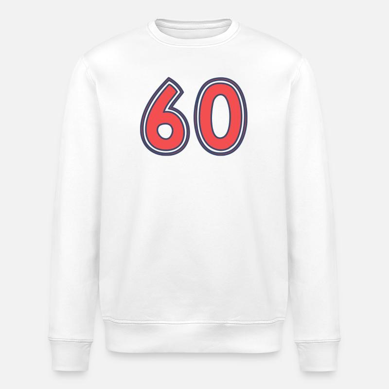 60. 60 YEARS. 60th ANNIVERSARY - Stanley/Stella ROLLER Unisex Organic Sweatshirt - white