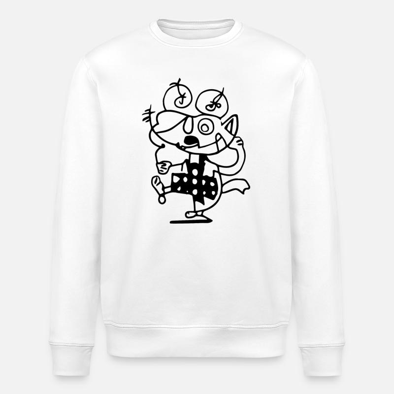 Chat Arty - Sweat bio ROLLER Stanley/Stella Unisexe - blanc