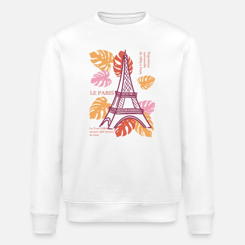 Eiffelturm - Stanley/Stella Unisex Bio-Sweatshirt ROLLER - Weiß