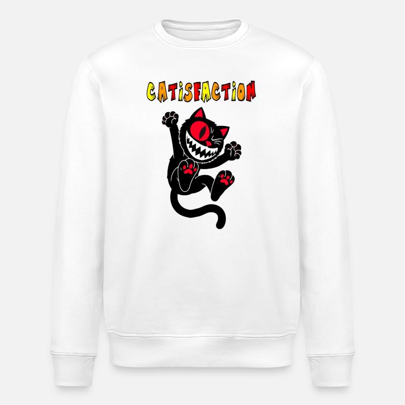Catisfaction - Stanley/Stella Unisex Bio-Sweatshirt ROLLER - Weiß