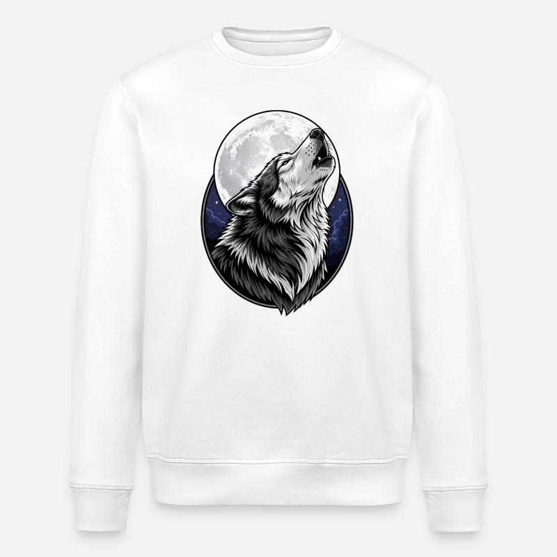 Wolf - Stanley/Stella Unisex Bio-Sweatshirt ROLLER - Weiß