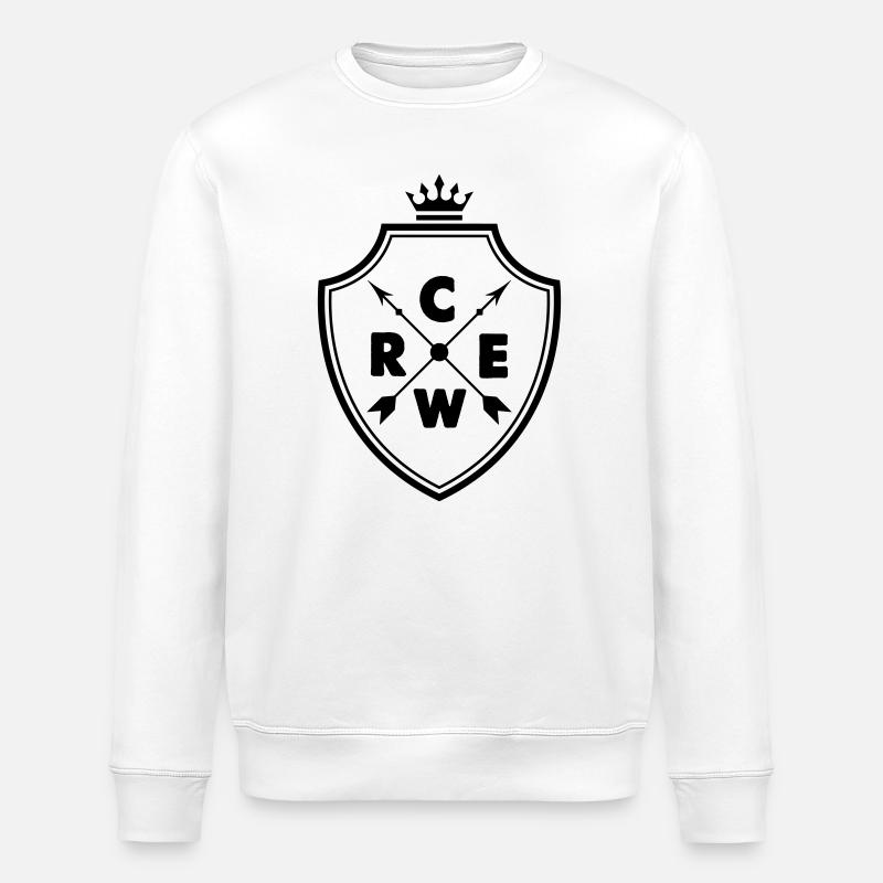 Crew_wappen - Stanley/Stella Unisex Bio-Sweatshirt ROLLER - Weiß