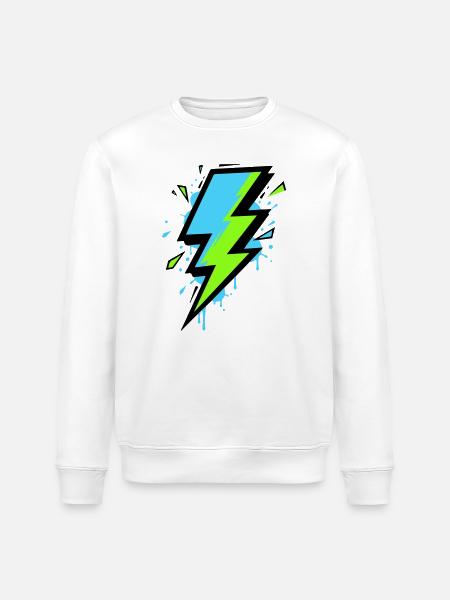 Rayon de l’électricité moderne - Sweat bio ROLLER Stanley/Stella Unisexe - blanc