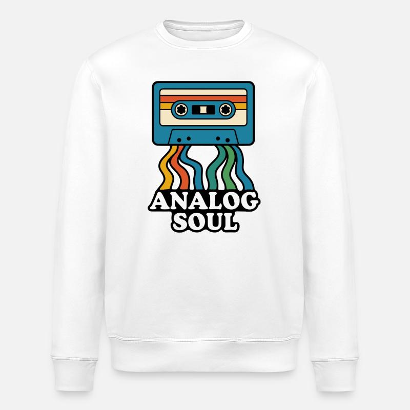 Analog Soul Kassette Design - Stanley/Stella Unisex Bio-Sweatshirt ROLLER - Weiß